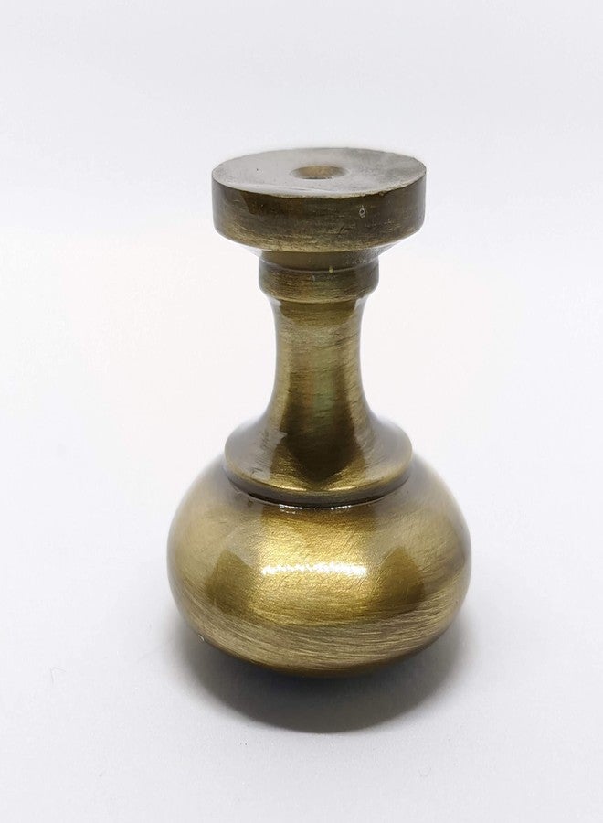 BRASS INDIA مقبض نحاسي صلب 100% من براس إنديا | مقبض مقبض | مقبض درج | المادة: نحاس ثقيل 100% | اللمسة النهائية: عتيقة | الحجم: 1.25 بوصة (صغير) | الوزن: 63 جرامًا لكل قطعة - Image 3
